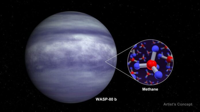 Webb identifies methane in an exoplanet's atmosphere