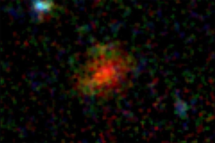 Ghostlike Dusty Galaxy Reappears in James Webb Space Telescope Image